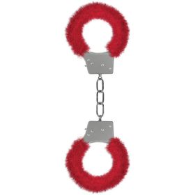 Ouch! Beginner's Furry Handcuffs-Red