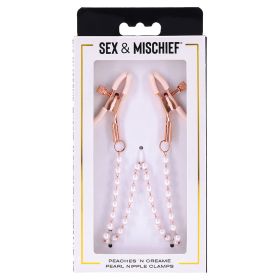 S&M Peaches Ã”n CreaMe Pearl Nipple Clamps