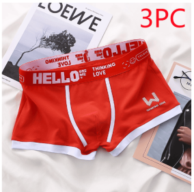Underwear Men's Summer Youth Casual (Option: Orange 3PC-M)