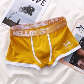 Underwear Men's Summer Youth Casual (Option: Yellow-XL)